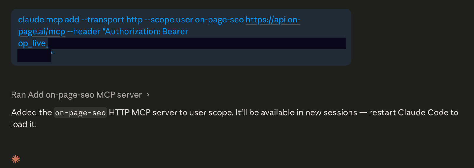 confirmation-on-page-install MCP installation confirmation