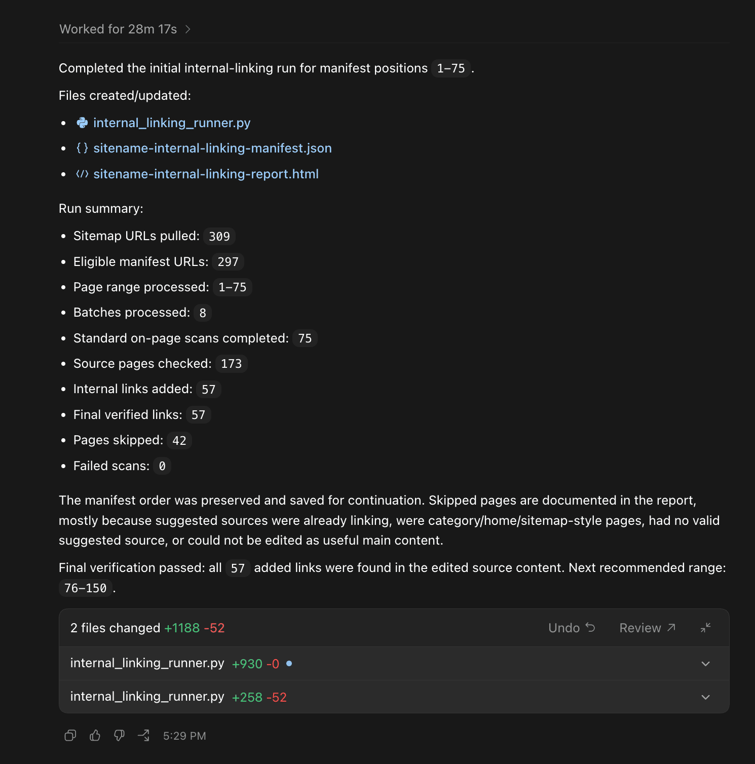 internal-link-response internal link response